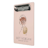 Moderne vrouw Makeup Artist Blush Pink Mini Klembord (Angled2)