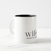 Moderne vrouw tweekleurige koffiemok (Voorkant links)