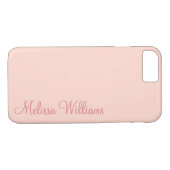 Moderne Vrouwelijke Effen Zachte Roze Script Aange Case-Mate iPhone Case (Achterkant (Horizontaal))