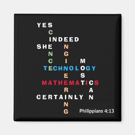 Moderne vrouwen in het STEM-kruiswoord Magneet (Voorkant)