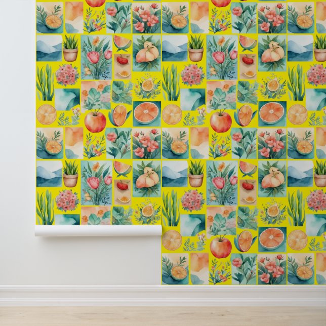 Moderne vruchten, planten en natuur behang (Applicatie)