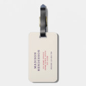 Moderne VS vlag monogram M Bagagelabel (Achterkant verticaal)