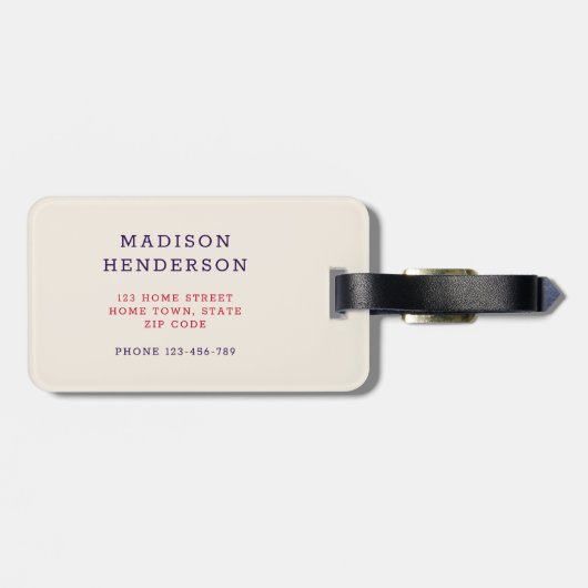 Moderne VS vlag monogram M Bagagelabel (Achterkant horizontaal)