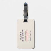 Moderne VS Vlag Monogram O Bagagelabel (Achterkant verticaal)