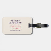 Moderne VS Vlag Monogram V Bagagelabel (Achterkant horizontaal)