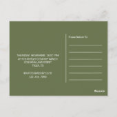 Moderne vulling, Thanksgiving binnenuitnodiging Briefkaart (Achterkant)