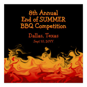 Moderne vuurgevechten BBQ sluiten concurrentie uit Perfect Poster