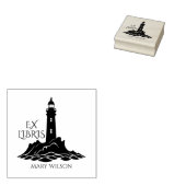 Moderne Vuurtoren Ex Libris Bibliotheek Custom Rubberstempel (Gestempeld)