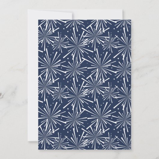 Moderne vuurwerk vierde van juli kaart (Achterkant)