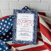 Moderne vuurwerk vierde van juli kaart