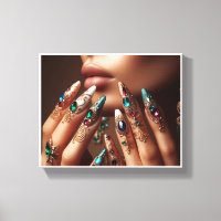Moderne Wall Decor Nail Art Ingelijste Kunst