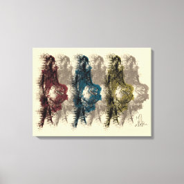 Moderne wanddecoratie - gewikkeld canvas