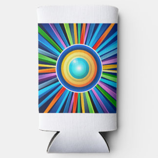 Moderne wandklok met levendige radiale regenboog z