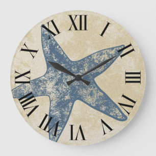 Moderne wandklok - Starfish Clock Grote Klok