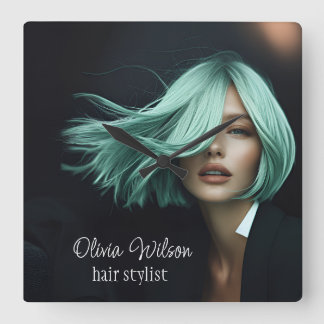 Moderne Wandklok voor Hair Salons haarstylist Vierkante Klok