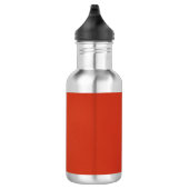 Moderne Warm Red Grainy Texture Waterfles (Rechts)