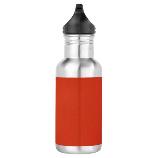 Moderne Warm Red Grainy Texture Waterfles (Rechts)