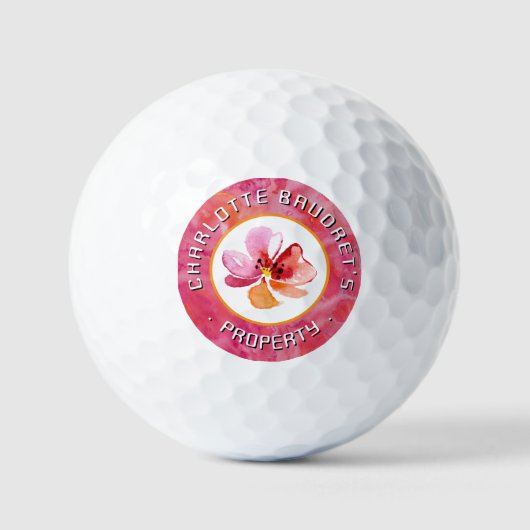 Moderne warme kleur golfballen (Voorkant)