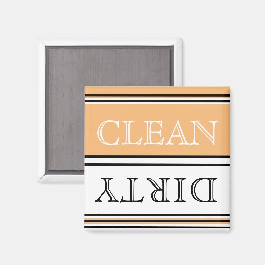 Moderne wasmachine voor peach Dirty Clean Magnet Magneet (Voorkant / Achterkant)