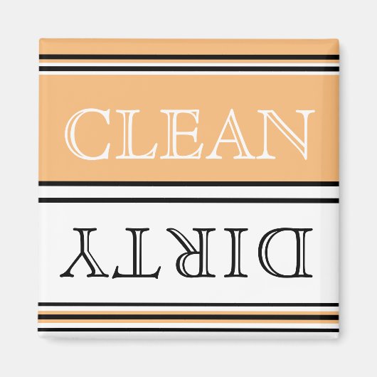 Moderne wasmachine voor peach Dirty Clean Magnet Magneet (Voorkant)