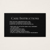Moderne wasverzorgingsinformatie visitekaartje (Voorkant)