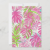 Moderne Watercolor Pool Party Kaart (Achterkant)