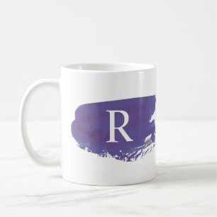 Moderne watercolor zwierige monogram koffiemok
