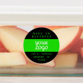 Moderne waterdichte Logo & tekst | Zwart Heldergro Labels (Aangebracht)