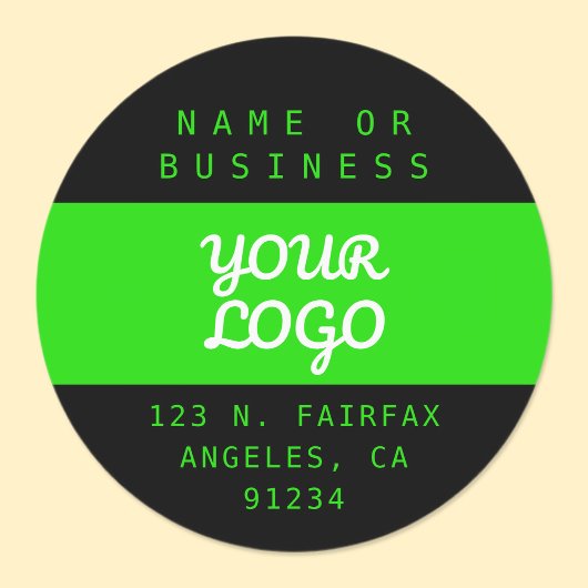 Moderne waterdichte Logo & tekst | Zwart Heldergro Labels