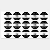 Moderne waterdichte Logo & tekst | Zwart-wit Labels (Vel)