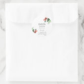 Moderne Watermeloen Schilderachtige Penseelstreken Ronde Sticker (Tas)