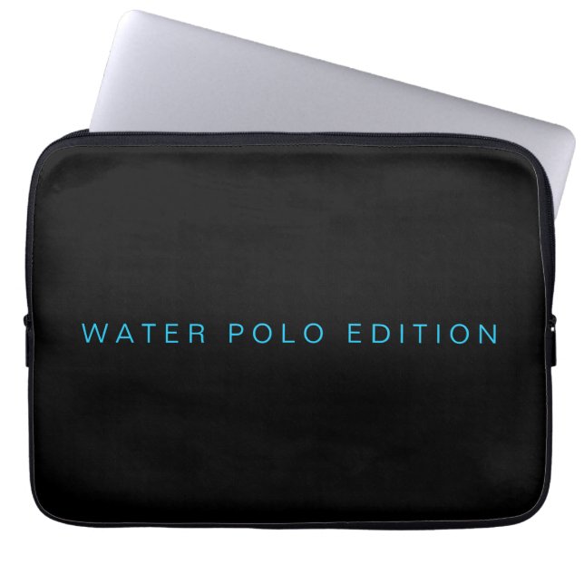 Moderne Waterpolo Edition Typografie Laptop Sleeve (Voorkant)