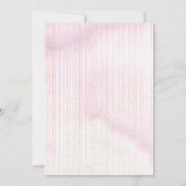 Moderne Waterverf 3D Roze Bloemen Vrijgezellenfees Kaart (Achterkant)