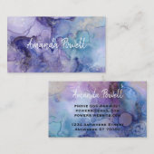 moderne waterverf aangepaste visitekaartjes sjablo (Voorkant / Achterkant)