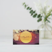 Moderne Waterverf Abstract Elegant Rood Geel Visitekaartje (Staand voorkant)