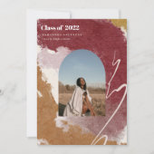 Moderne Waterverf Abstracte Afstuderen foto Kaart (Voorkant)