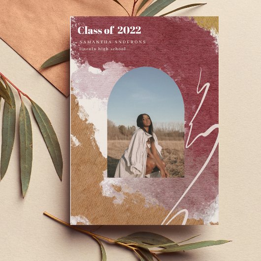 Moderne Waterverf Abstracte Afstuderen foto Kaart