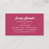 Moderne Waterverf Abstracte cosmetoloog Visitekaartje (Achterkant)