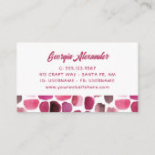 Moderne Waterverf Abstracte cosmetoloog Visitekaartje (Achterkant)