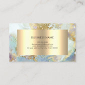 Moderne Waterverf alcoholinkt goudolie gemarmerd Visitekaartje (Achterkant)