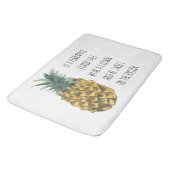 Moderne Waterverf ananas & positieve funny Quote Badmat (Gekanteld)