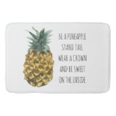 Moderne Waterverf ananas & positieve funny Quote Badmat (Voorkant)