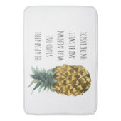 Moderne Waterverf ananas & positieve funny Quote Badmat (Voorkant Verticaal)