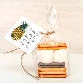 Moderne Waterverf ananas & positieve funny Quote Bedankjes Labels