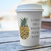 Moderne Waterverf ananas & positieve funny Quote Papieren Bekers