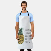 Moderne Waterverf ananas & positieve funny Quote Schort (Gedragen)