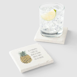 Moderne Waterverf ananas & positieve funny Quote Stenen Onderzetter