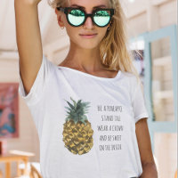 Moderne Waterverf ananas & positieve funny Quote