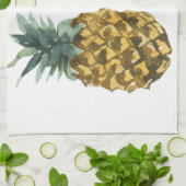 Moderne Waterverf ananas & positieve funny Quote Theedoek (Gevouwen)