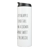Moderne Waterverf ananas & positieve funny Quote Thermosbeker (Geroteerd rechts)